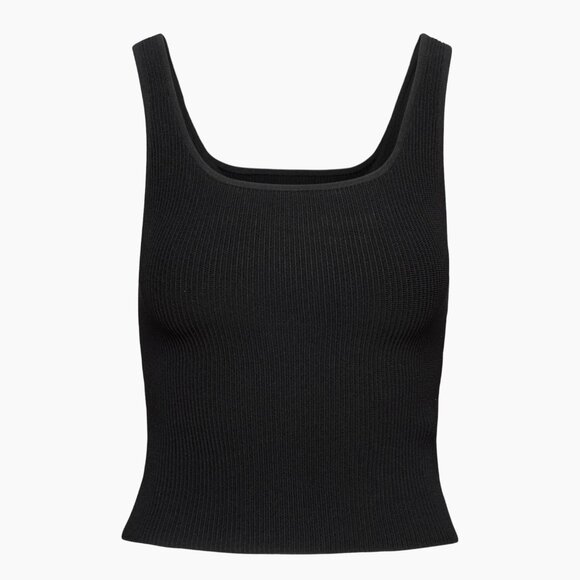 Babaton Sculpt Knit Squareneck Tank, Size L - Picture 2 of 6